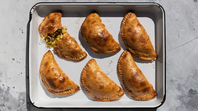 Spelt Empanadas with Apple & Brussels Sprouts Filling