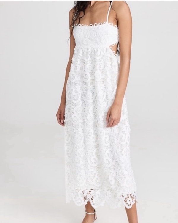 maternity wendie lace dress saylor Saylor Wendie Dress in white lace