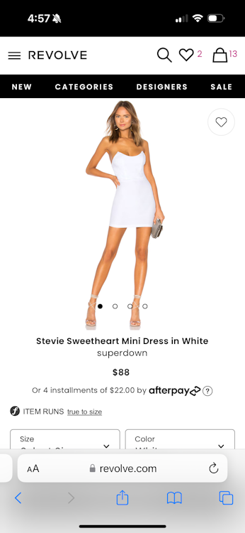 Superdown Stevie sweetheart mini dress in white | rowely