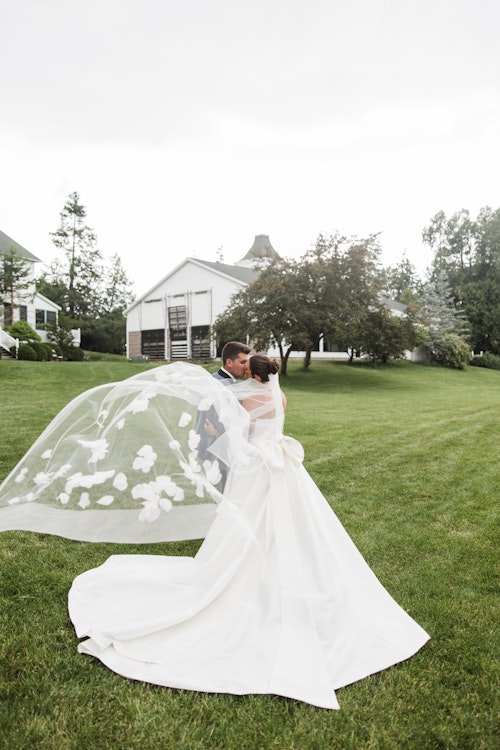 Marionat 3d floral Cathedral wedding veil 3930 | Marionat Bridal Accessories main image 4
