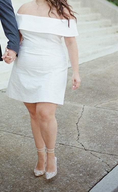 slim fit dress slacks Oakley Strapless Draped Mini Dress | Ivory | Dresses main image 1