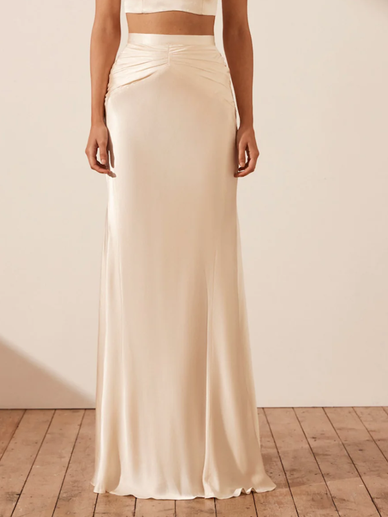 white christmas dresses Shona Joy La Lune Maxi Dress in Lemon – The Closet Collective Hire main image 1