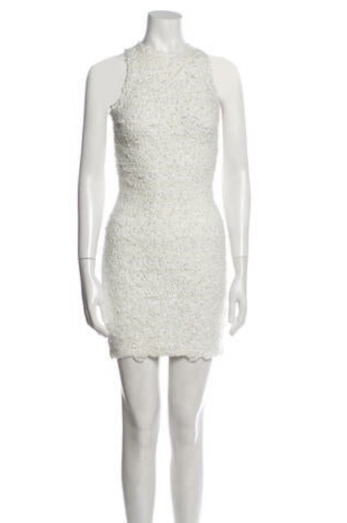 NWT Balmain embellished tweed mini dress size 4 | rowely