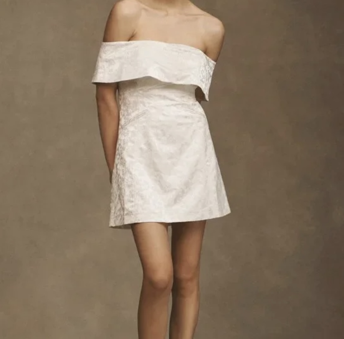 Zara white and gold foiled shift dress | rowely