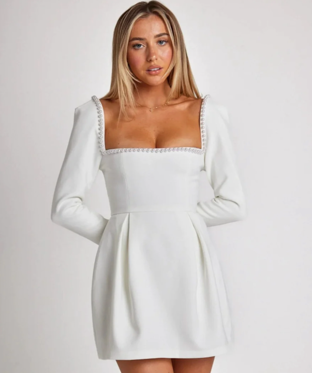 drape mini dress Palm Side Drape Strapless Mini Dress Small