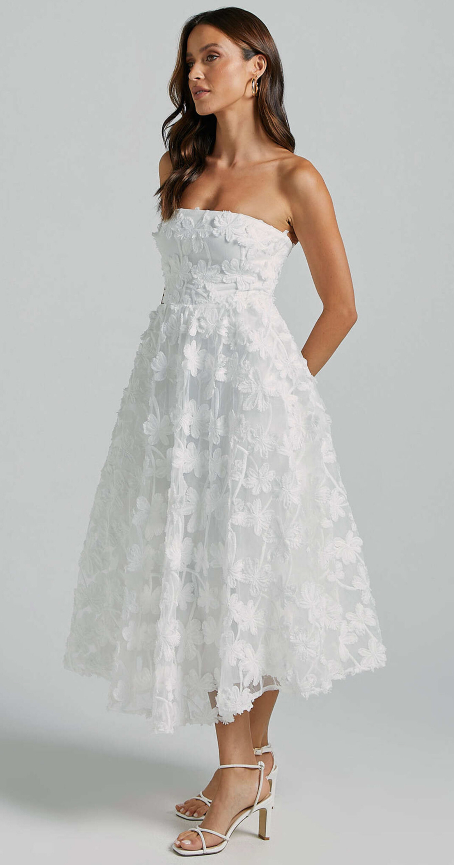 sachin and babi light blue dress Selfie Leslie Midi Tulle Floral Dress