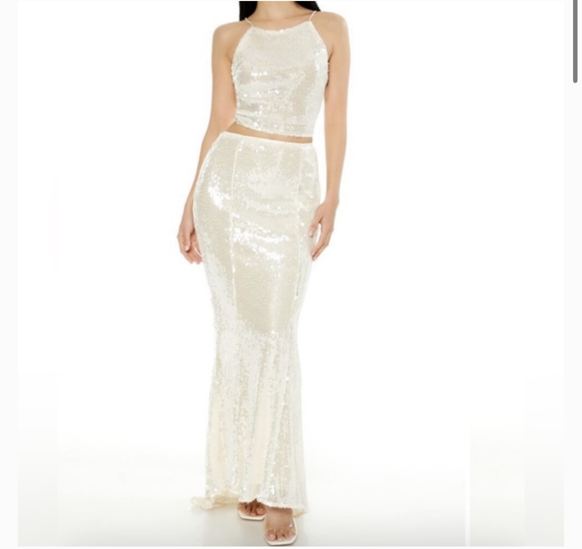 forever 21 white sequin dress Forever 21 white sequin mini dress. Would be perfect
