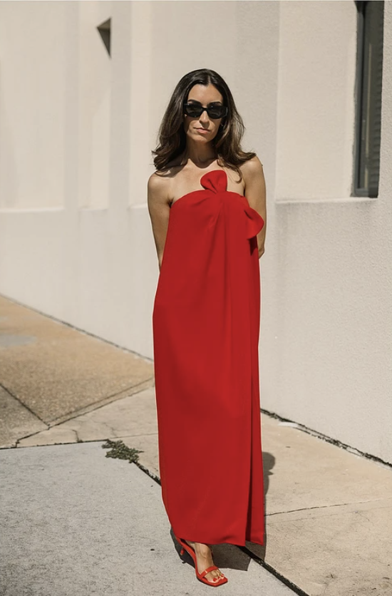 knee length dresses for ladies Tracy Studio Spaghetti Strap Pleated Maxi Dress