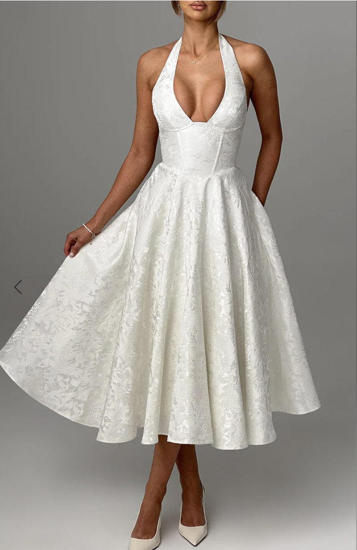 Babyboo Effie Midi Jacquard Dress | rowely
