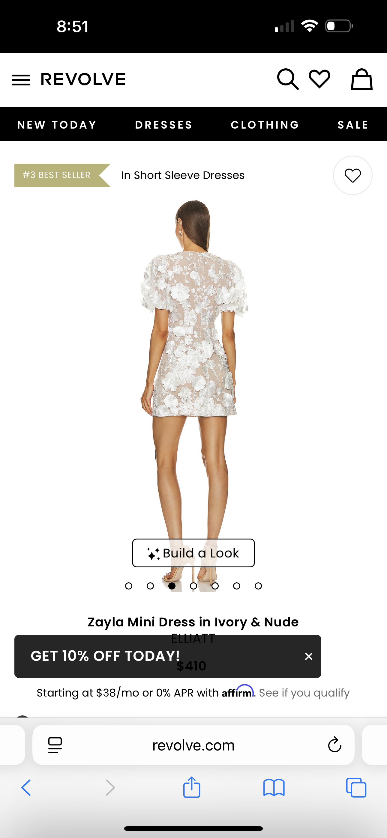 zayla mini dress in ivory elliatt Zayla Mini Dress in Ivory & Nude