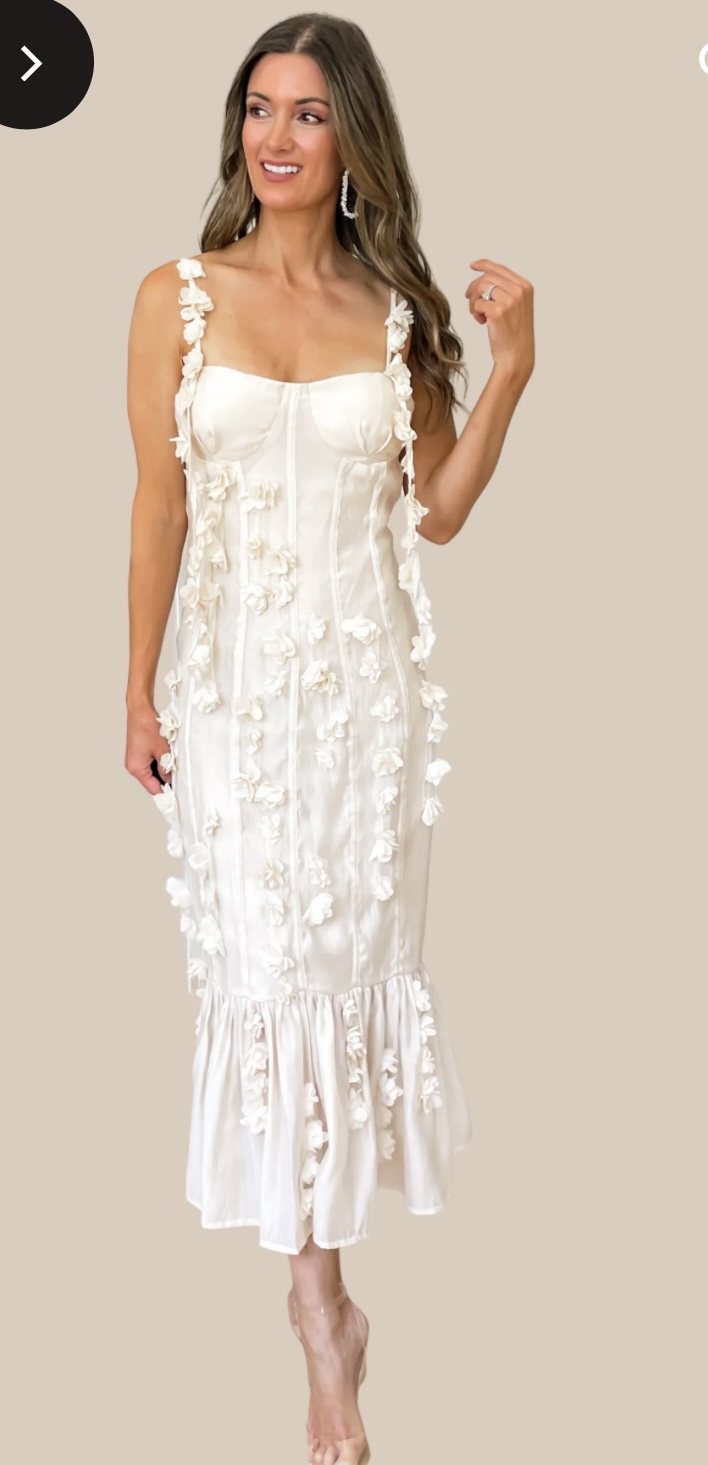 Bronx and Banco Saba Blanc Midi Dress | rowely