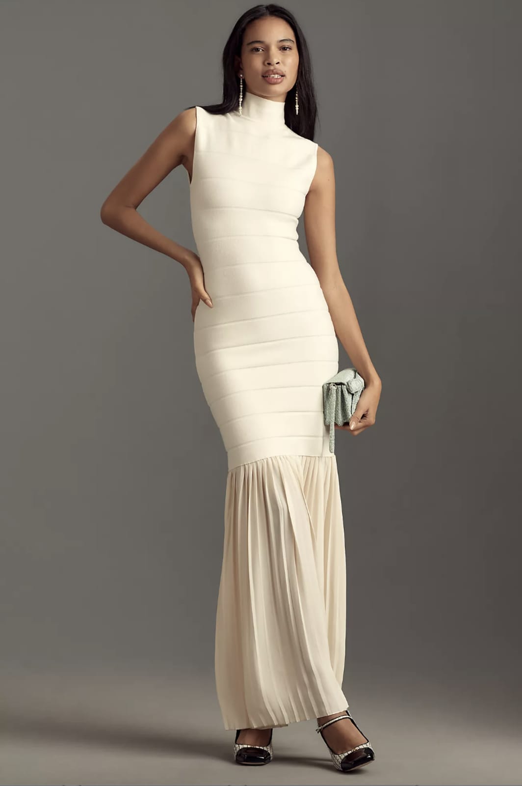 BLITHE Fitted Twofer Maxi Dress | rowely