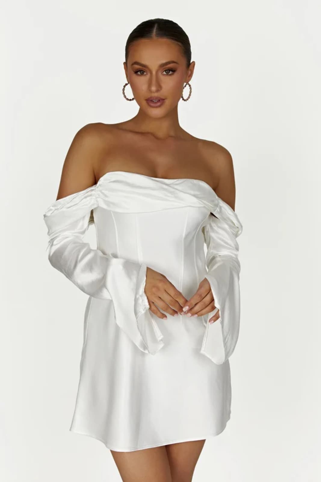 giselle off shoulder dress Off Shoulder Lace Embroidered Long Evening Dress ATELIER PRT