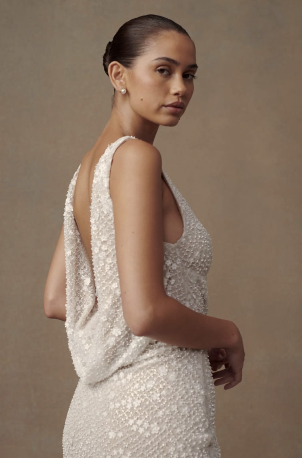 meshki glitter dress Ellington Knit Maxi Dress With Sequin / Ivory | MESHKI
