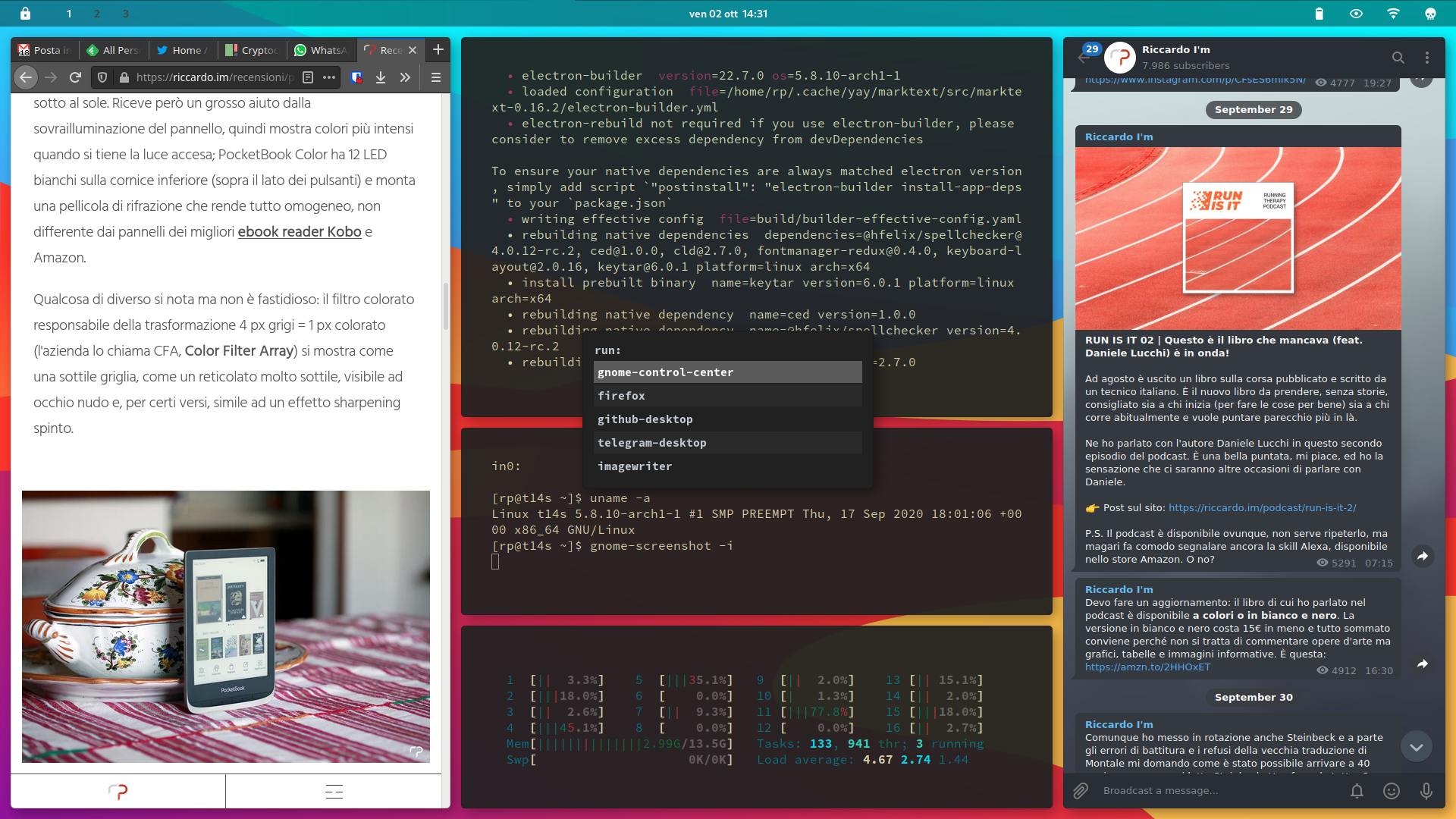 Lenovo ThinkPad T14s (AMD) su Arch Linux