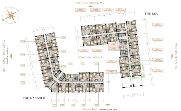 Bán căn hộ Simona Heights 2PN, 2WC – Trực biển