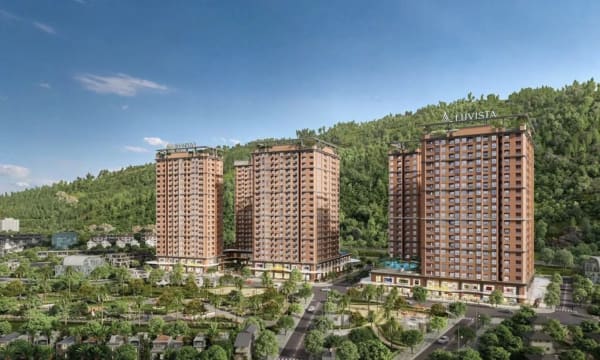 Phối cảnh các tòa căn hộ và cảnh quan Luvista Quy Nhơn