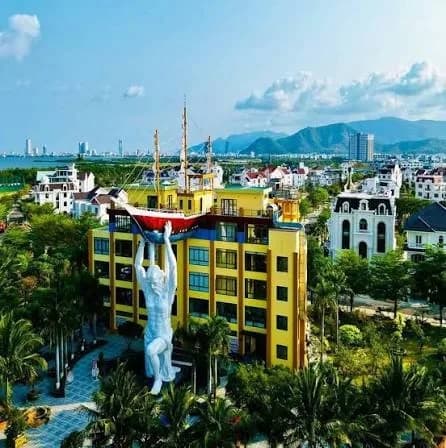 Các dãy biệt thự quanh vòng xoay Khu biệt thự Đại Phú Gia