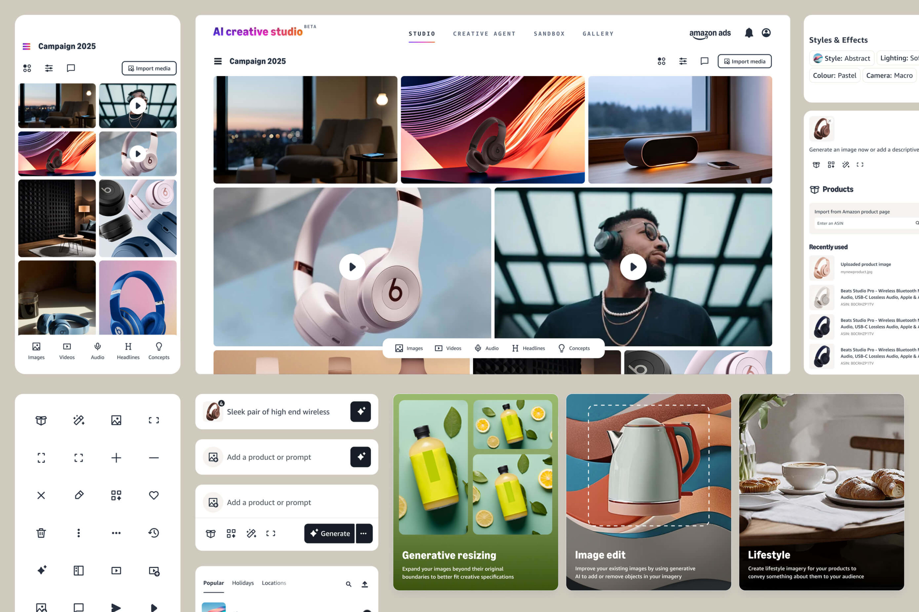 Amazon Creative Studio product interface