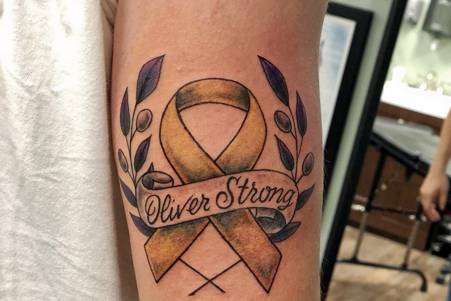 Tattoo uploaded by Joshua Crowell  Blue and pink Cancer ribbon Blue is  for colon cancer pink is for breast cancer tattooformymom  Tattoodo