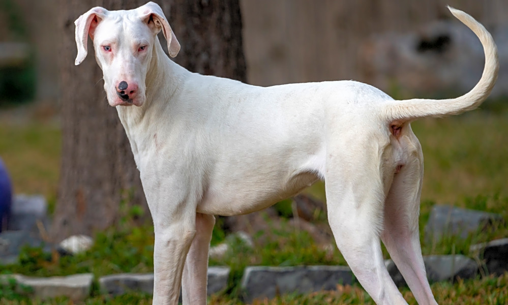 white great dane