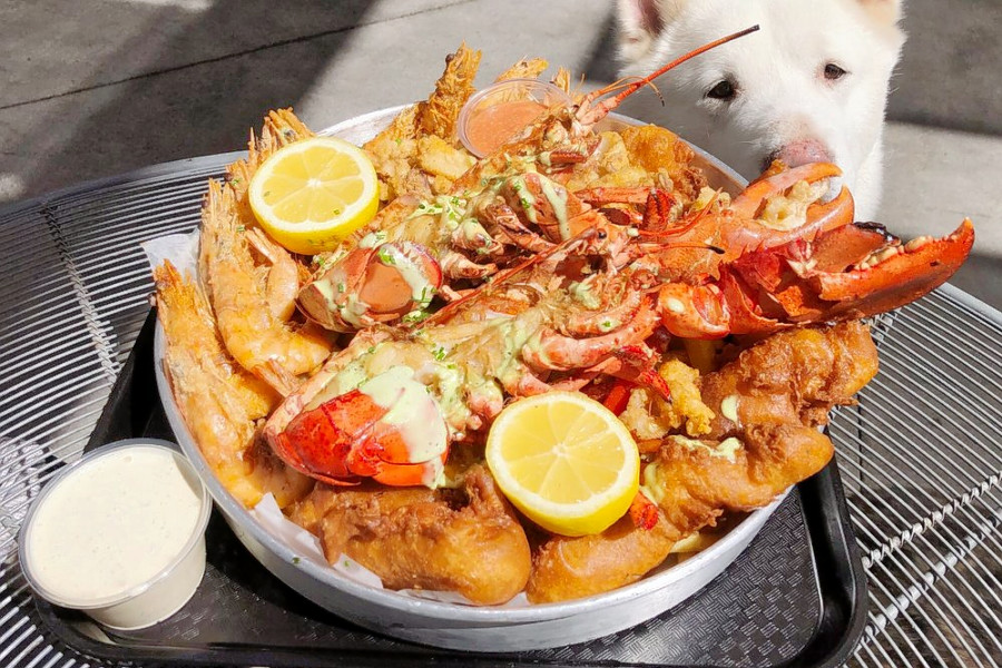 Shellfish and Fish Platter from Portside Fish Co in Irvine CA