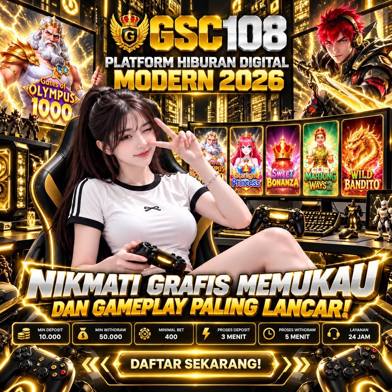 GSC108: Mainkan Game Arcade 3D Terbaru dengan Akses Cepat Gameplay Ringan