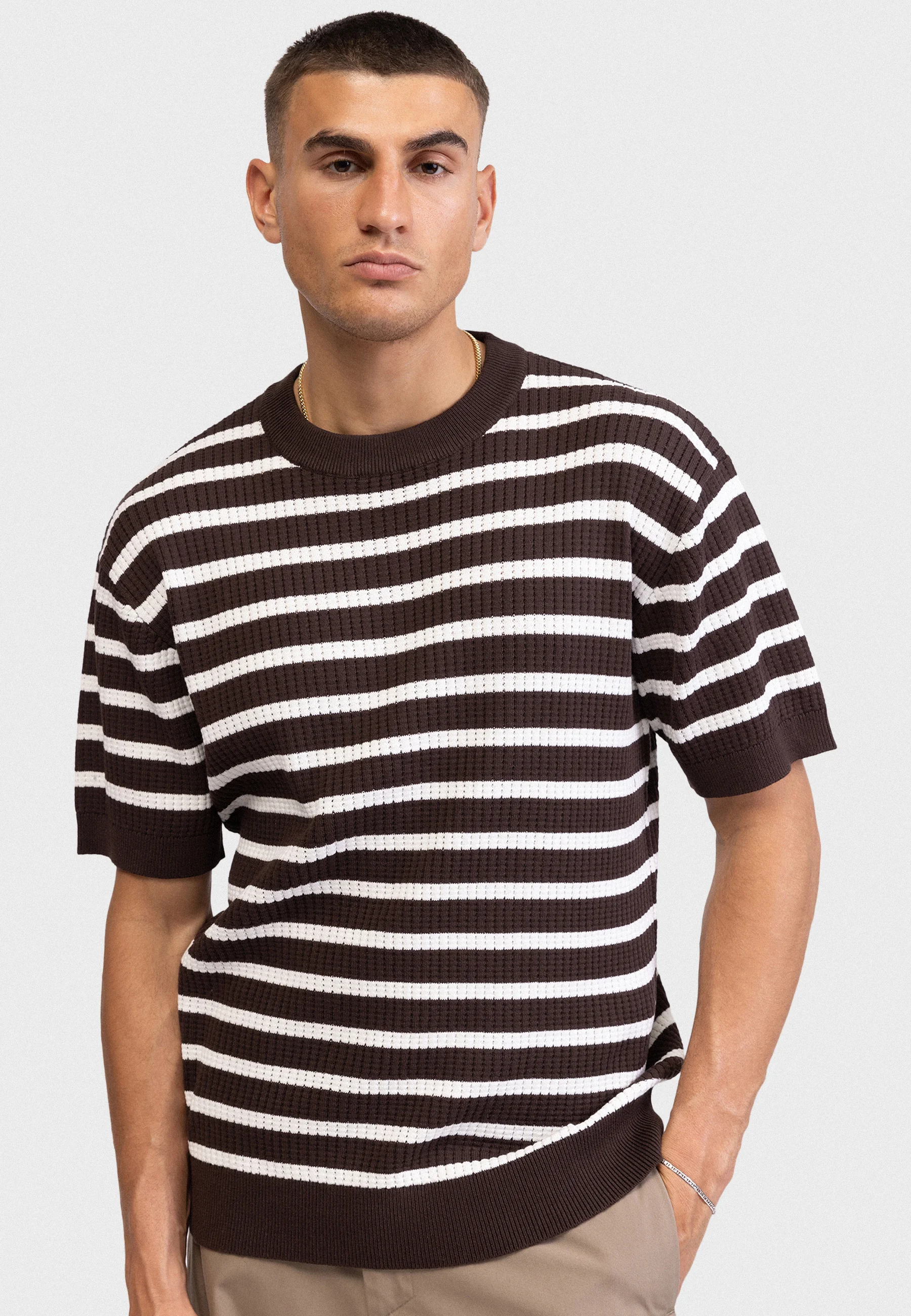 KEVIN TEE REGULAR FIT - T-shirt imprimé - turkish coffee
