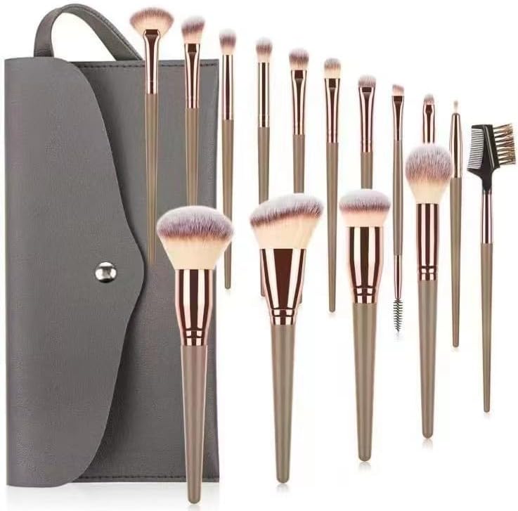 Lot de 15 pinceaux de maquillage professionnels pour fond de teint, cils, sourcils, fard à paupières, outils de maquillage