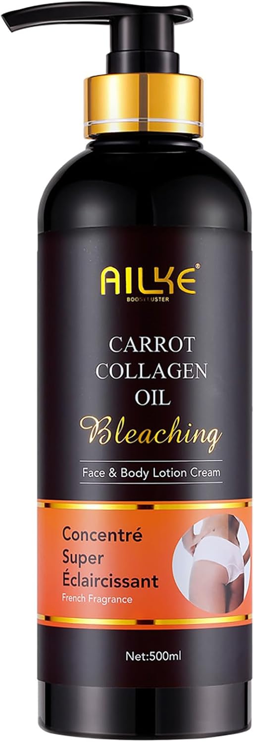 Lotion Corporelle Blanchissante au Collagène, Clarifie, Hydrate, éclaircit, Avec De L'huile De Carotte Biologique, Peau éclatante