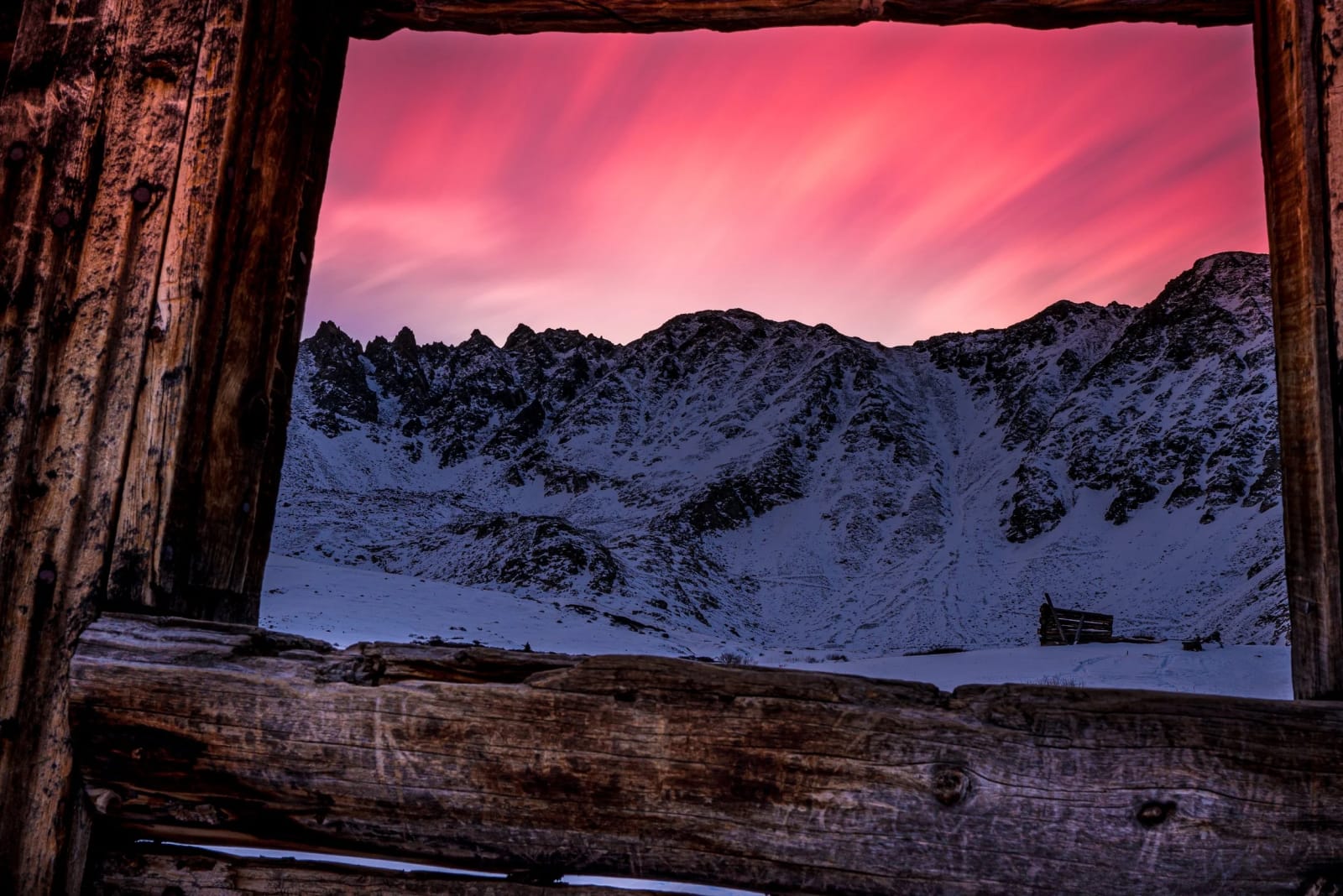 The Window the Miners Used — Mayflower Gulch, Colorado. The Tenmile cirque at Mayflower Gulch, Colorado framed by a cabin window that lost its glass more…