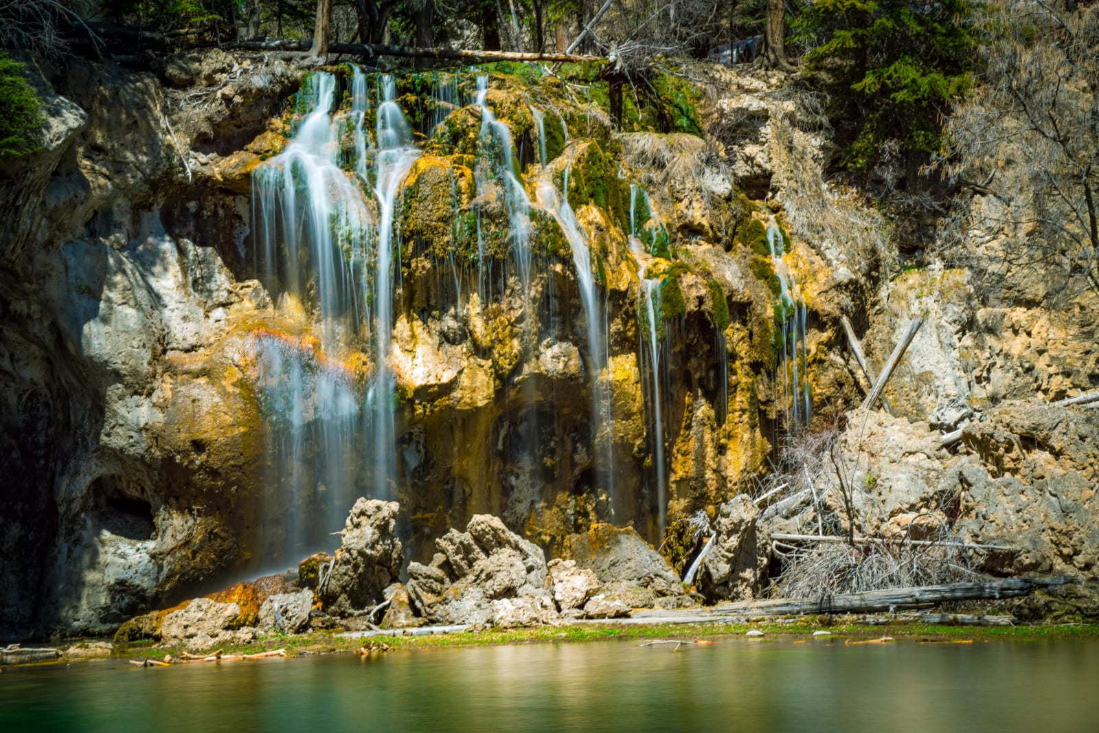 Ribbons Over the Travertine — Hanging Lake, Glenwood Canyon, Colorado. A closer look at the falls at Hanging Lake in Glenwood Canyon, Colorado, where water…