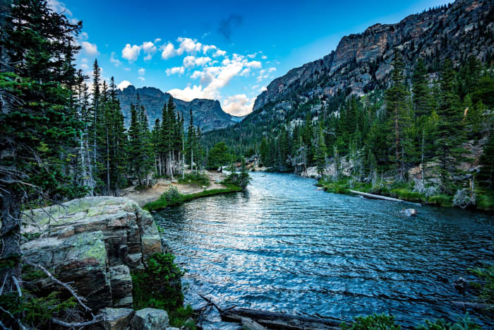 Not Every Visit Gives You Glass — Rocky Mountain National Park, Colorado. Afternoon wind combing across an alpine lake below the crags in Rocky Mountain…