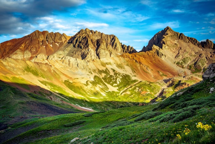 Morning Color Near Lizard Head — Lizard Head Pass, Colorado. Morning light sweeping across the colorful slopes of the San Juan Mountains near Lizard Head…
