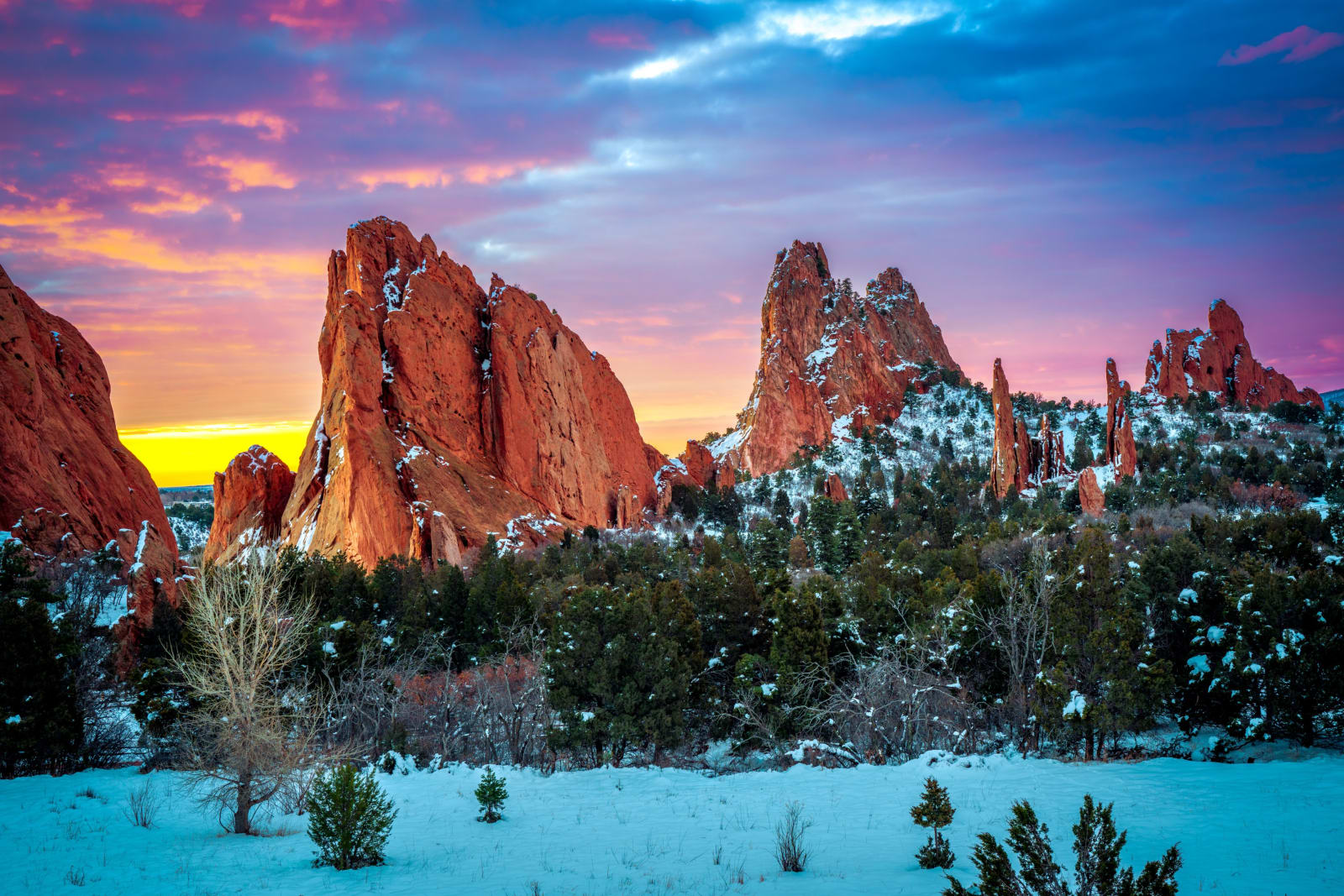 Snow on the Red Rock