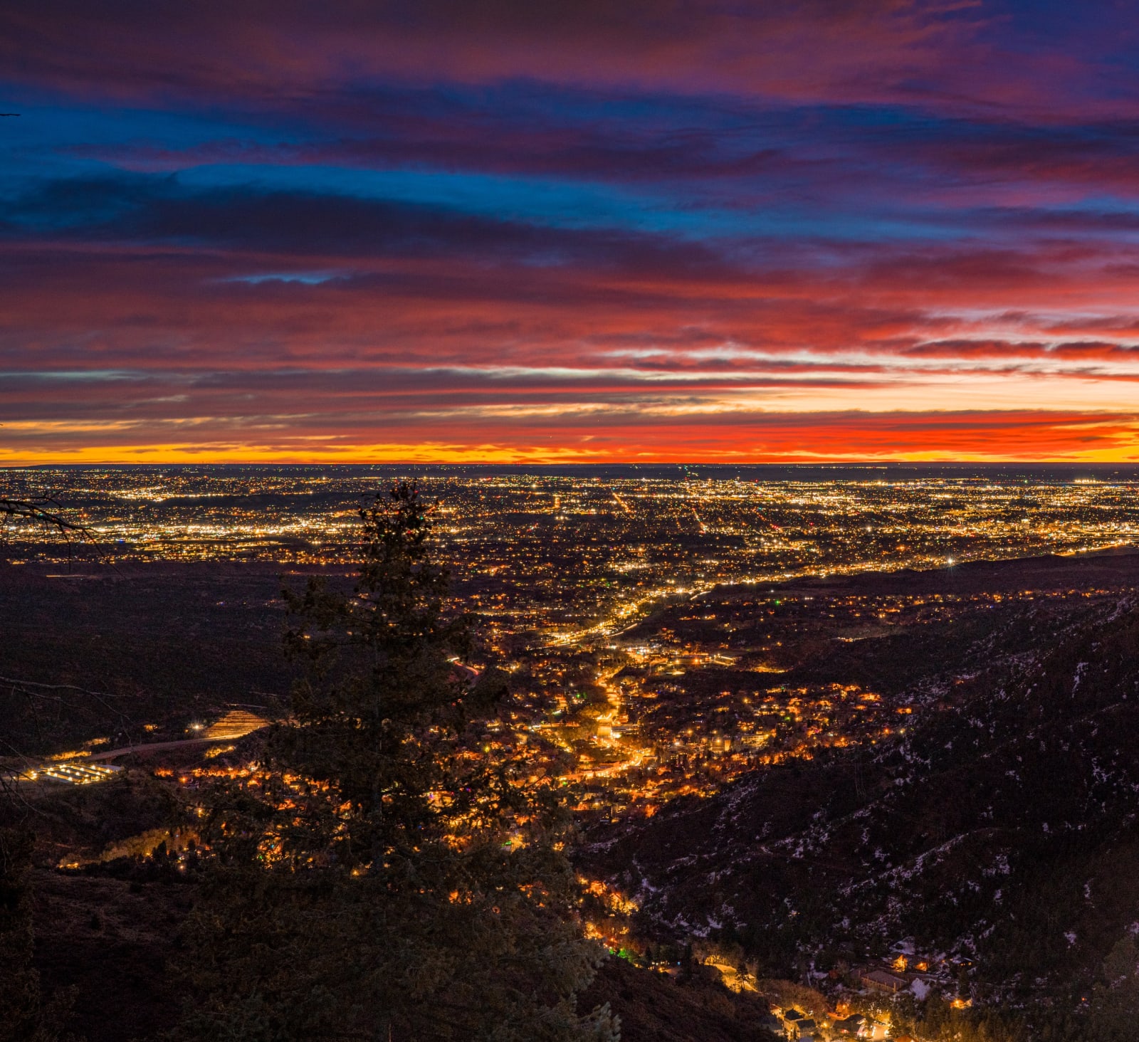 City Lights Before the Sun