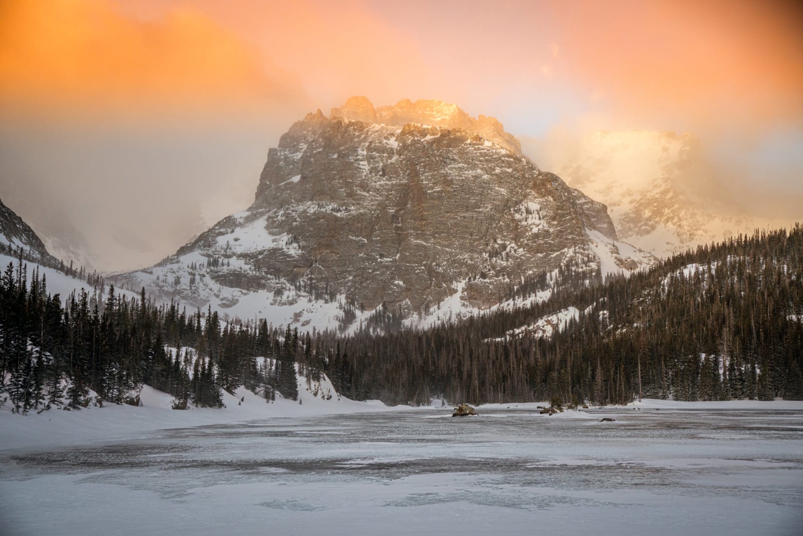 Warm Light, Frozen Lake