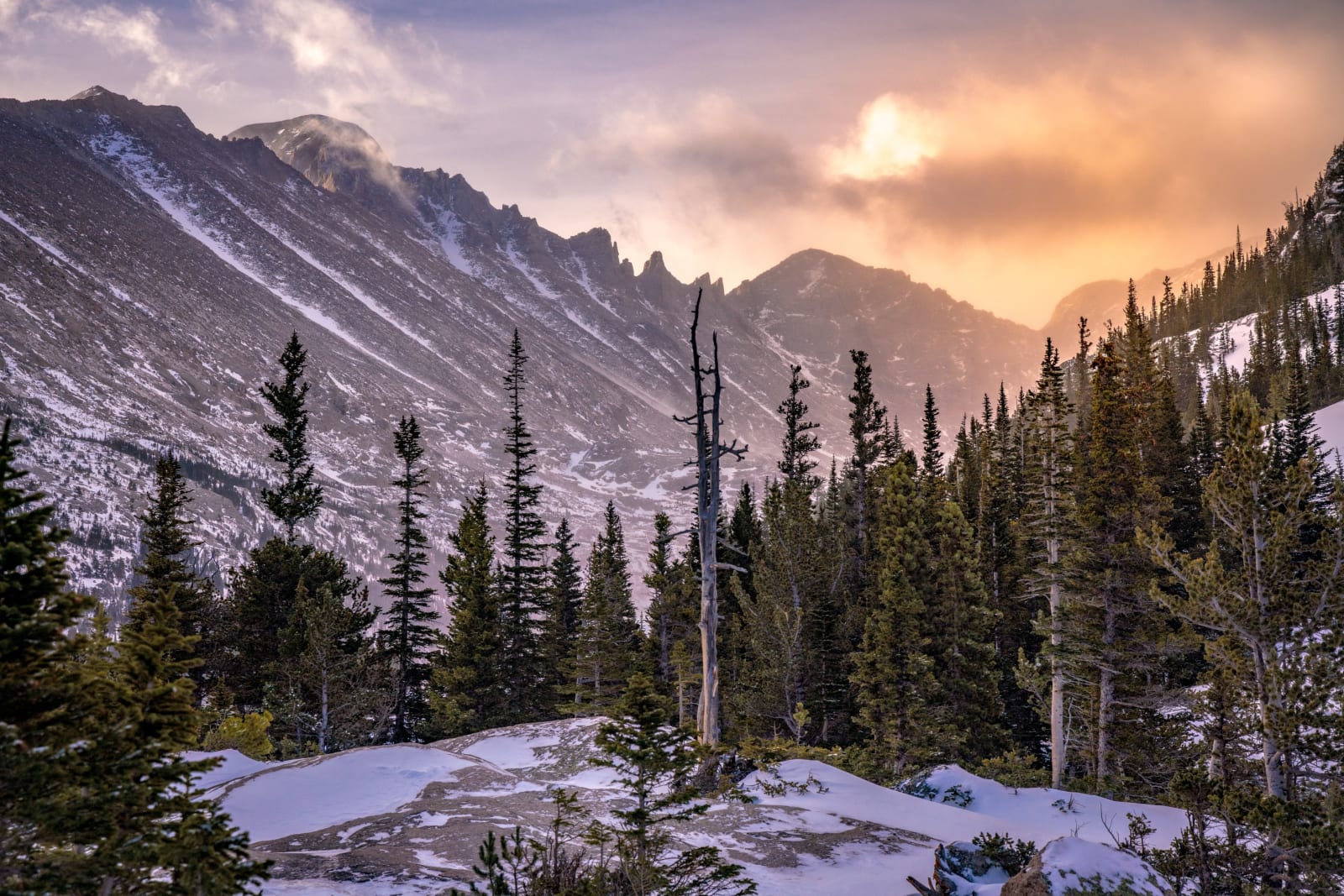 Morning Fire Over Glacier Gorge