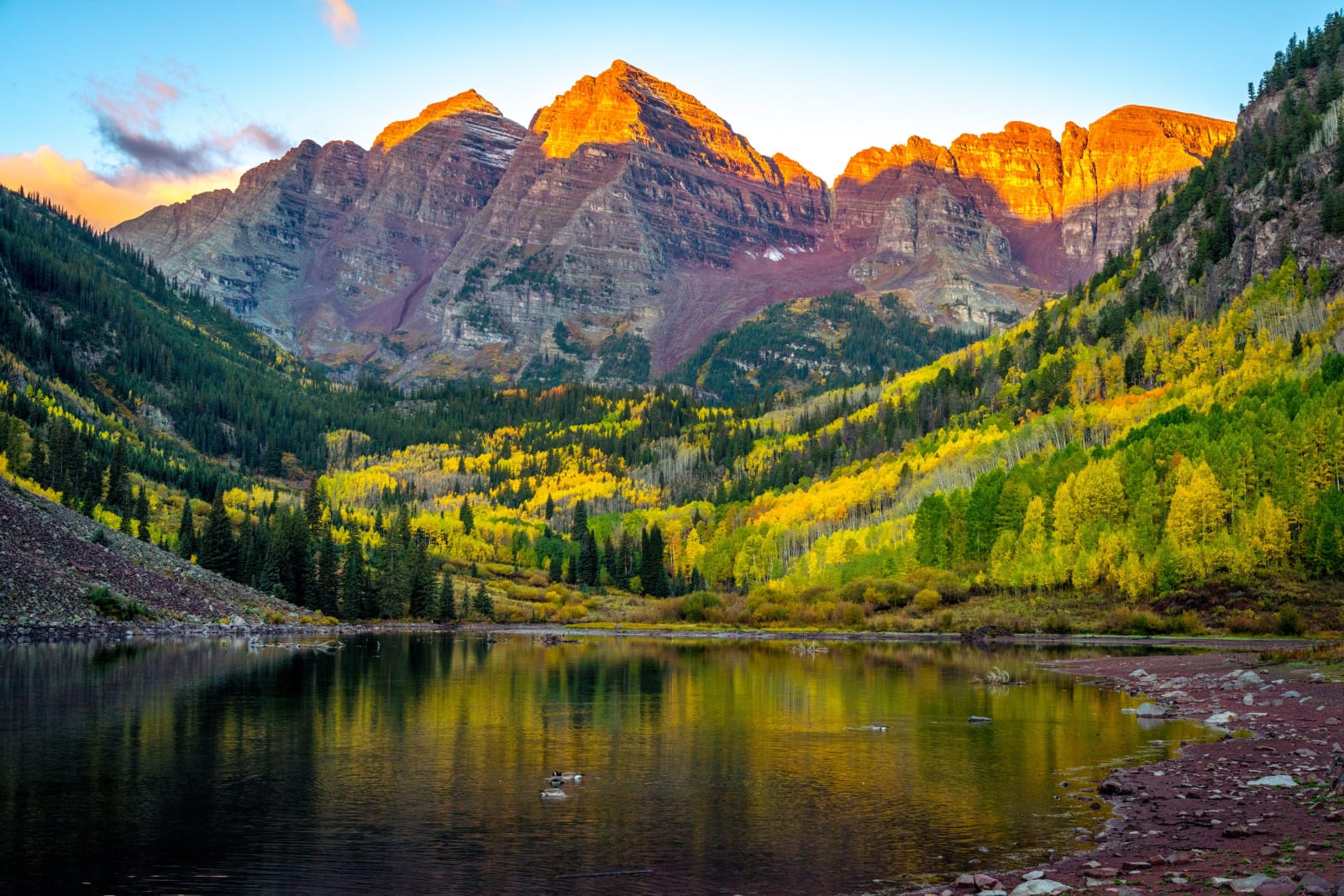 Alpenglow on the Bells