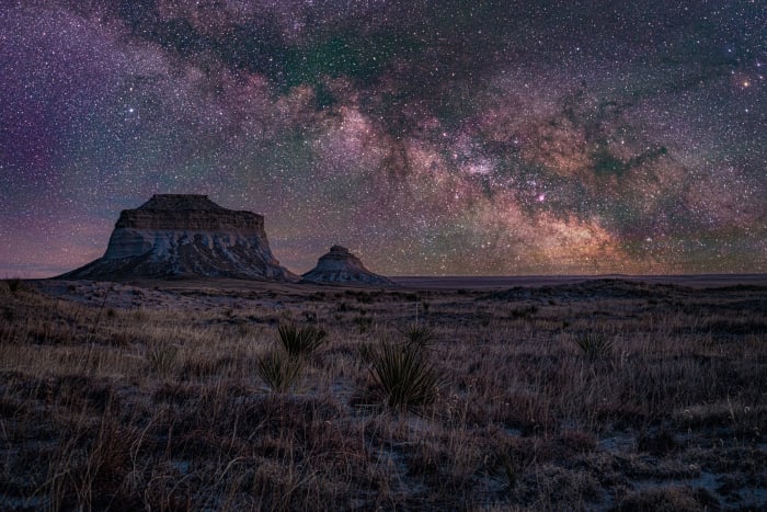 Milky Way and Pawnee Buttes