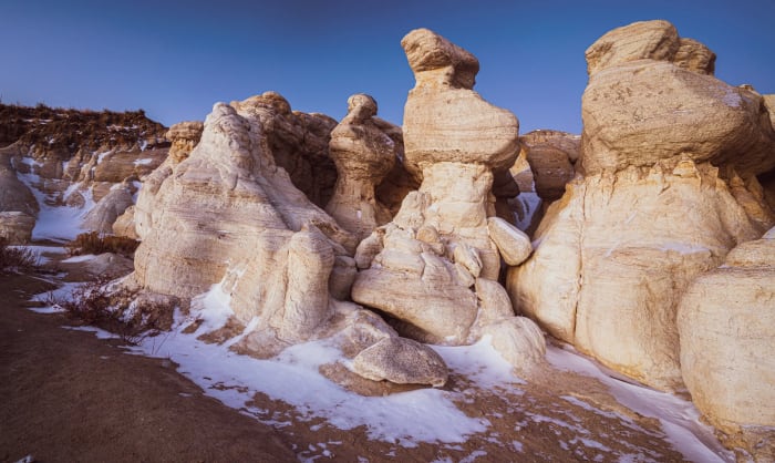 Paint Mines After A Dusting Of Snow — Paint Mines Interpretive Park, Calhan — Colorado landscape photography by Chris Heaton