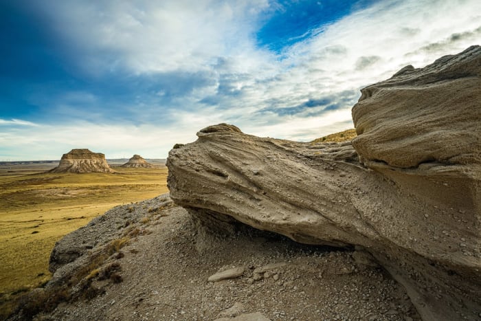 Pawnee Buttes From A Butte — Pawnee National Grassland, Colorado — Colorado landscape photography by Chris Heaton