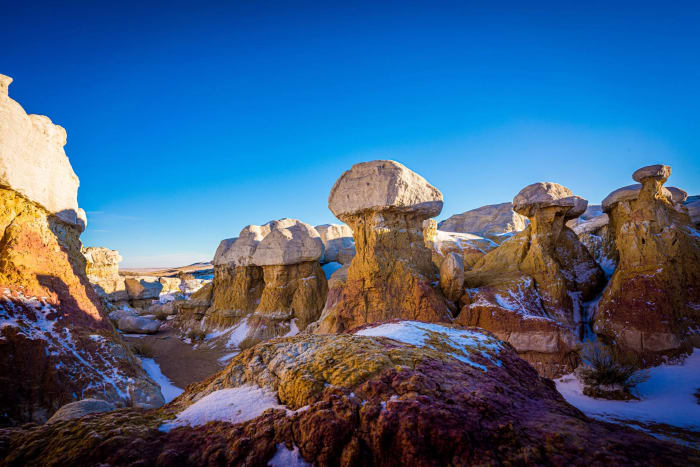 Snow-Dusted Hoodoos at the Paint Mines — Paint Mines Interpretive Park, Calhan, Colorado — Colorado landscape photography by Chris Heaton