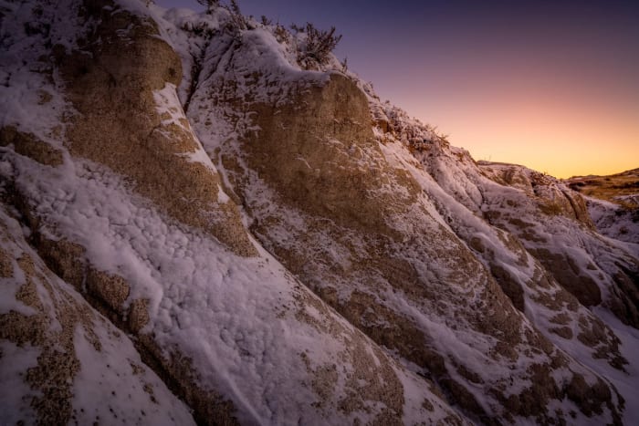 Snowy Sunrise At The Paint Mines — Paint Mines Interpretive Park, Calhan — Colorado landscape photography by Chris Heaton