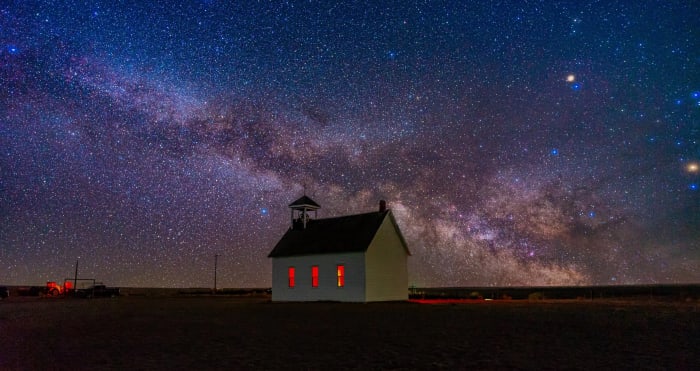 Abbott Church Milky Way — Abbott, Colorado — Colorado landscape photography by Chris Heaton