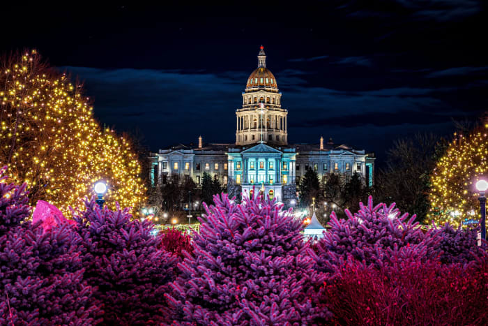 Colorado Capitol Aglow for the Holidays — Colorado State Capitol, Denver, Colorado — Colorado landscape photography by Chris Heaton