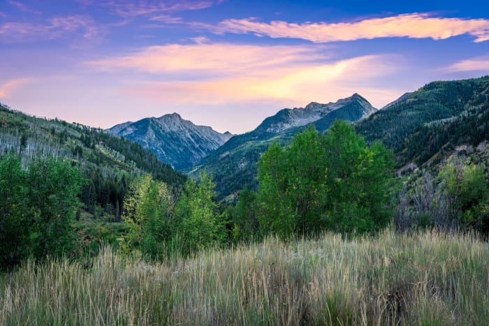 Sunset across the Crystal River Valley