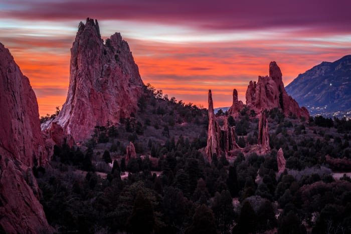 Red Sky Over the Spires