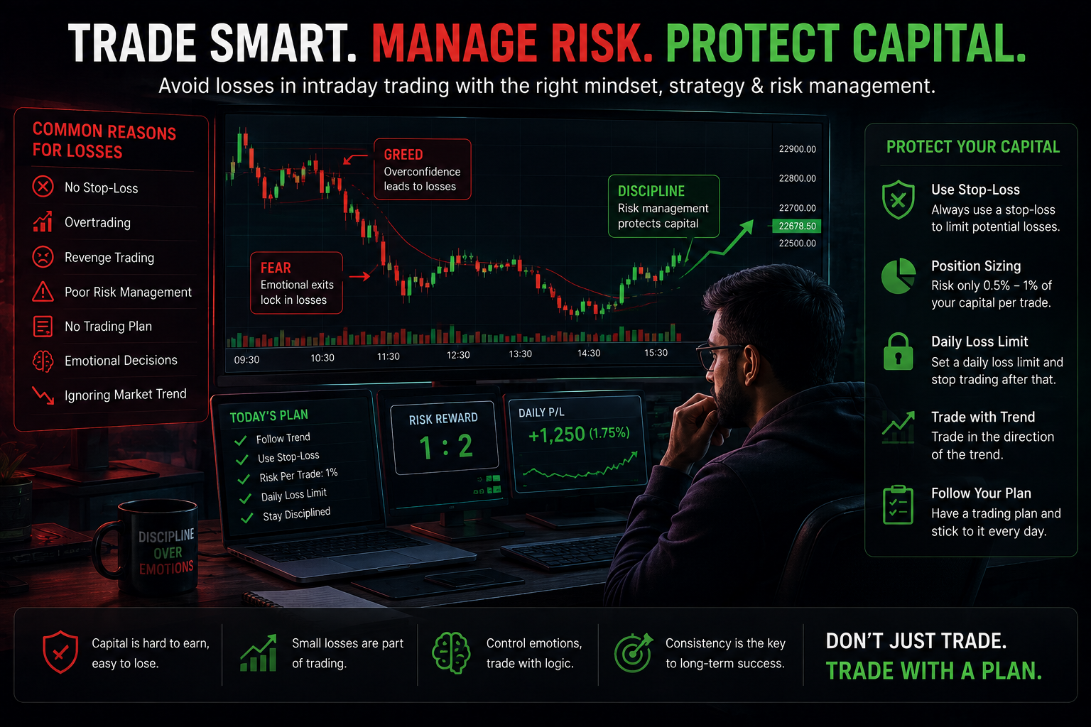 How to avoid losses in intraday trading through risk management