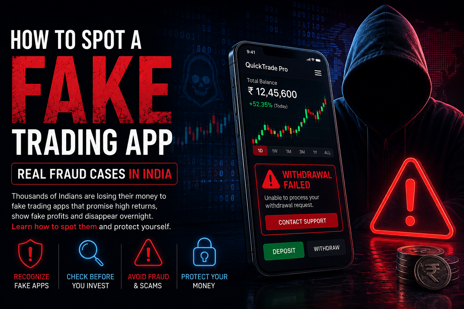 Fake trading app fraud warning in India